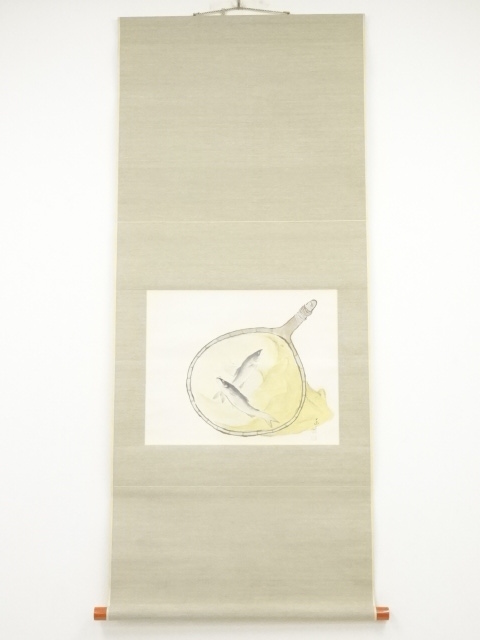 JAPANESE HANGING SCROLL / HAND PAINTED / FISH